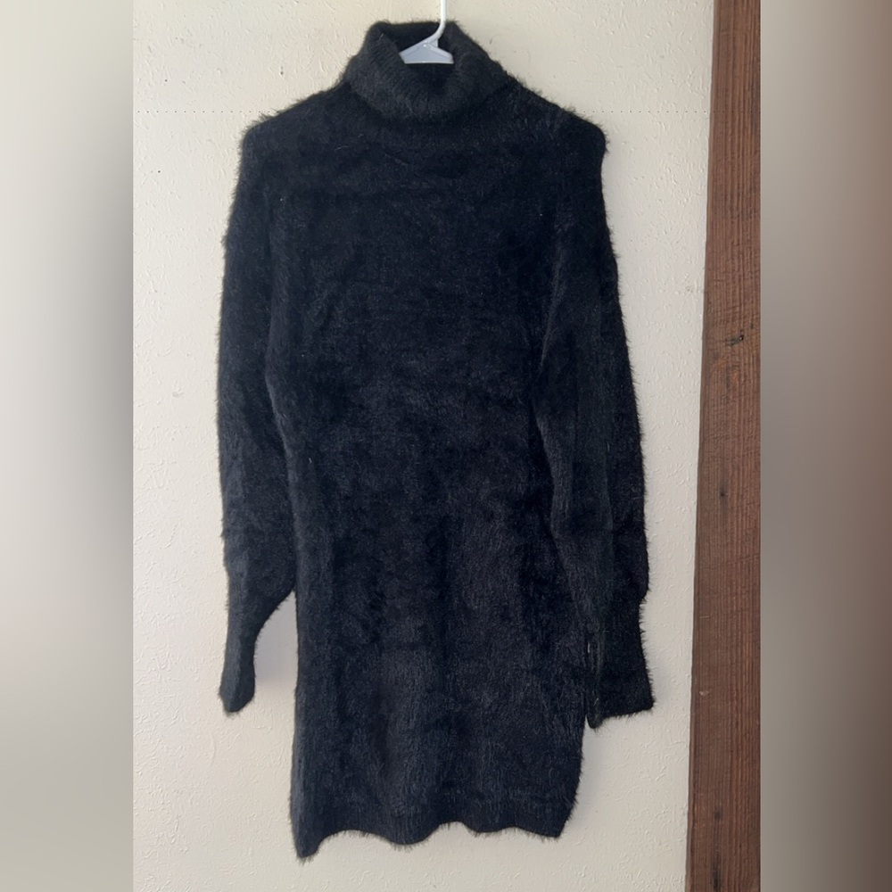 Cozy Black Faux Dress